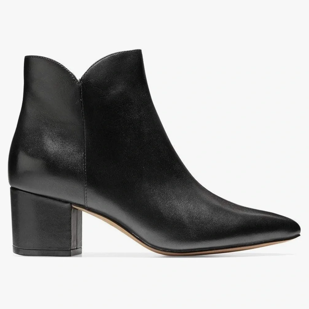 Cole Haan Women's Elyse black heeled ankle Bootie, 60mm - Picture 1 of 13